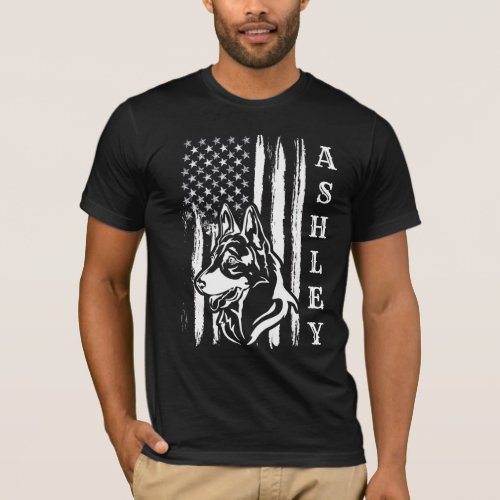 USA Patriot German Shepherd Dog US Pet T_Shirt