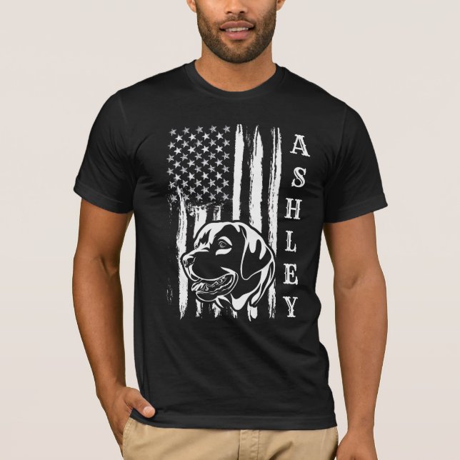 USA Patriot Labrador Retriever Dog US Pet  T-Shirt (Front)