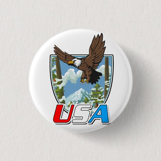 USA Patriot logo Button (Front)