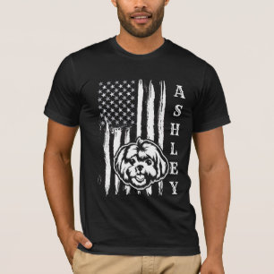 USA Patriot Maltese Dog US Pet T-Shirt