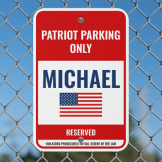 🦅 USA Patriot Parking Only Reserved American Flag Metal Sign