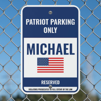 USA Patriot Parking Only 🦅 Reserved American Flag Metal Sign