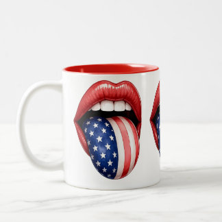 USA Patriotic 250th 4th of July celebration  Two-Tone Coffee Mug