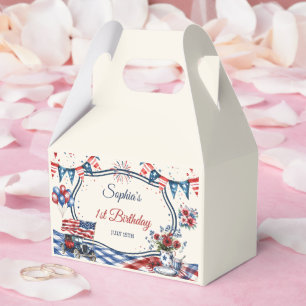 USA Patriotic 4th of July Birthday Favor Boxes