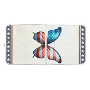 USA/patriotic 4th of July butterfly Beer Pong Table