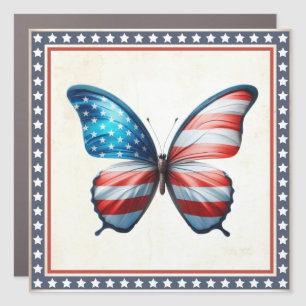 USA/patriotic 4th of July butterfly Car Magnet