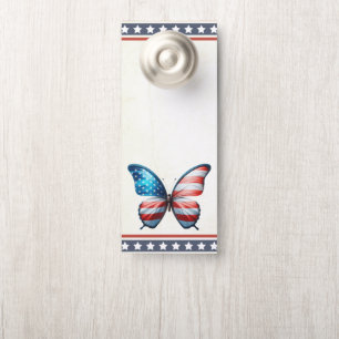 USA/patriotic 4th of July butterfly Door Hanger