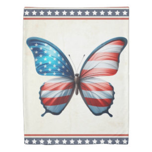 USA/patriotic 4th of July butterfly Duvet Cover