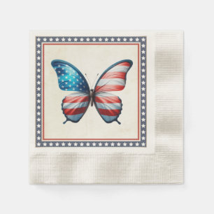 USA/patriotic 4th of July butterfly Napkins