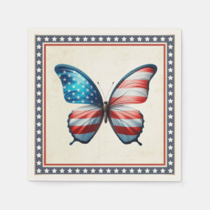 USA/patriotic 4th of July butterfly Napkins