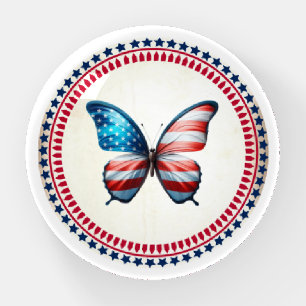 USA/patriotic 4th of July butterfly Paperweight