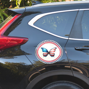 USA/patriotic 4th of July butterfly Sticker