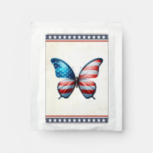 USA/patriotic 4th of July butterfly Tea Bag Drink Mix