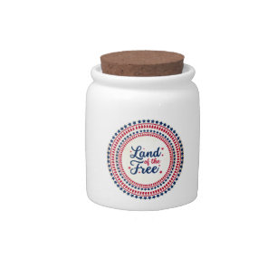 USA/patriotic 4th of July Land of the free Candy Jar
