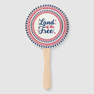 USA/patriotic 4th of July Land of the free Hand Fan