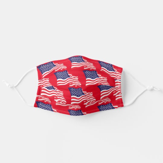 USA Patriotic American Flag Adult Cloth Face Mask | Zazzle.com