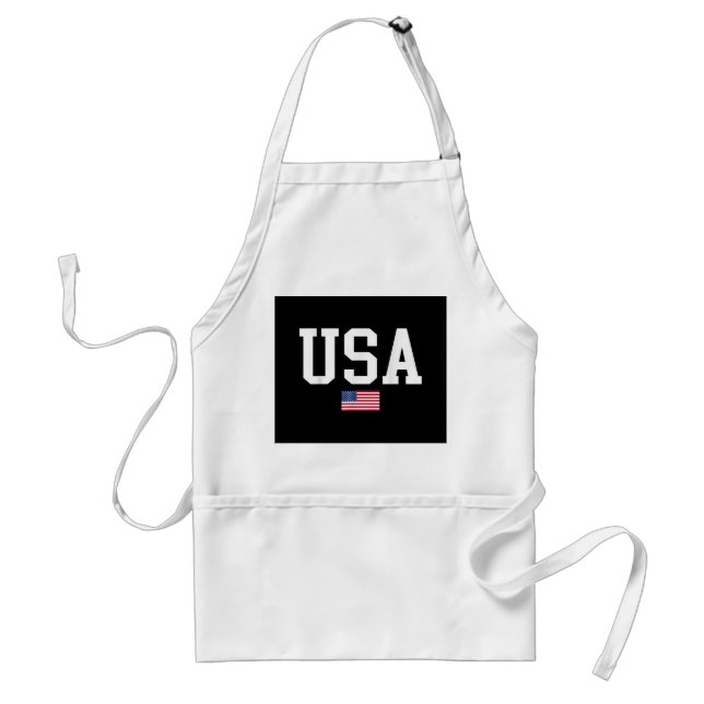 USA Patriotic American Flag For Men Women Kids Boy Adult Apron (Front)