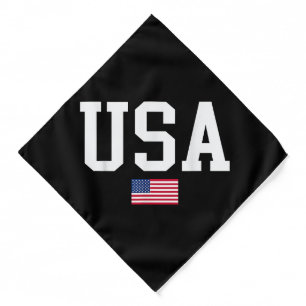 USA Patriotic American Flag For Men Women Kids Boy Bandana