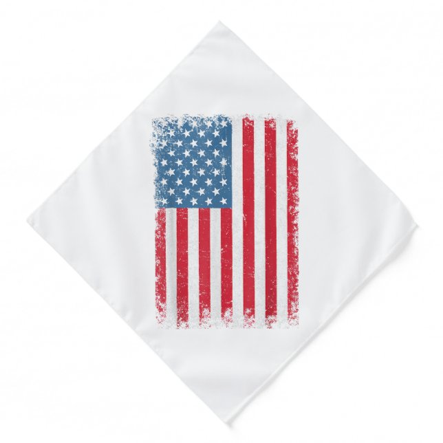 USA Patriotic American Flag For Men Women Kids Boy Bandana (Front)