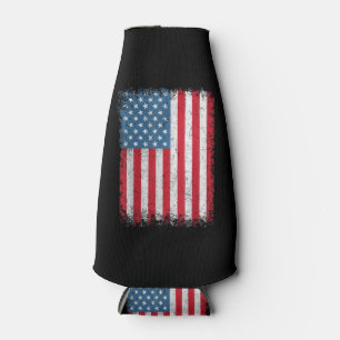USA Patriotic American Flag For Men Women Kids Boy Bottle Cooler