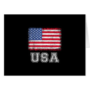 USA Patriotic American Flag For Men Women Kids Boy Card