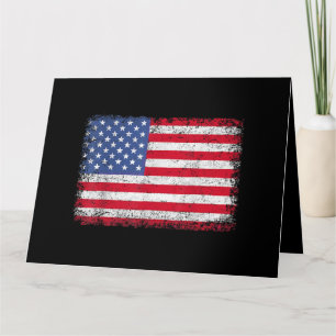 USA Patriotic American Flag For Men Women Kids Boy Card