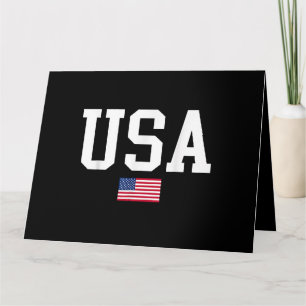USA Patriotic American Flag For Men Women Kids Boy Card