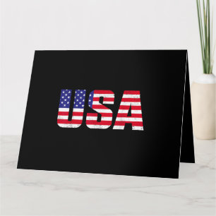 USA Patriotic American Flag For Men Women Kids Boy Card