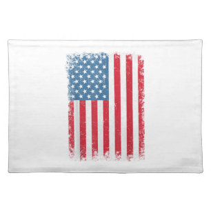 USA Patriotic American Flag For Men Women Kids Boy Cloth Placemat