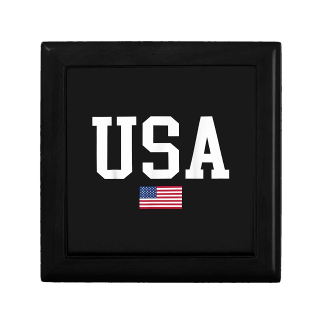 USA Patriotic American Flag For Men Women Kids Boy Gift Box (Front)