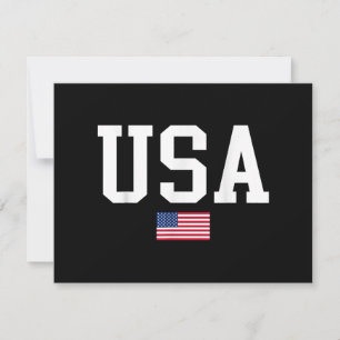 USA Patriotic American Flag For Men Women Kids Boy Holiday Card
