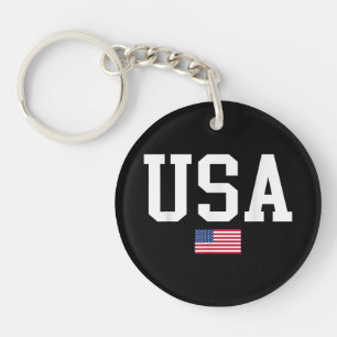 USA Patriotic American Flag For Men Women Kids Boy Keychain