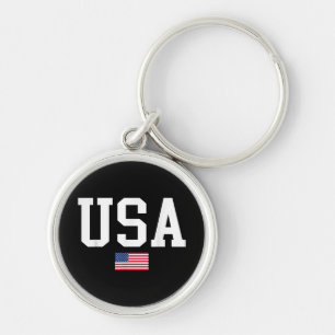 USA Patriotic American Flag For Men Women Kids Boy Keychain