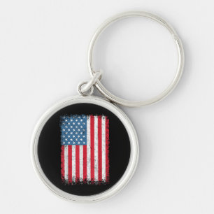 USA Patriotic American Flag For Men Women Kids Boy Keychain