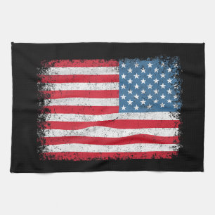 USA Patriotic American Flag For Men Women Kids Boy Kitchen Towel