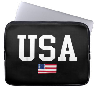 USA Patriotic American Flag For Men Women Kids Boy Laptop Sleeve