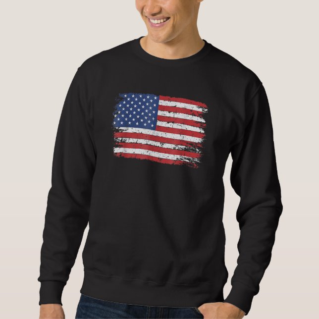 USA Patriotic American Flag For Men Women Kids Boy Sweatshirt (Front)