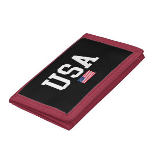 USA Patriotic American Flag For Men Women Kids Boy Tri-fold Wallet