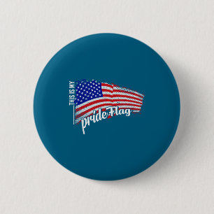 Usa Patriotic American Flag Freedom Graphic Art Button