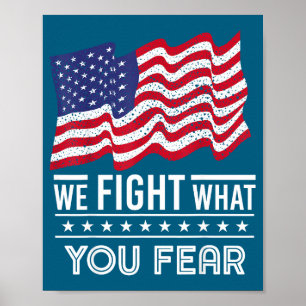 Usa Patriotic American Flag Freedom Illustration Poster