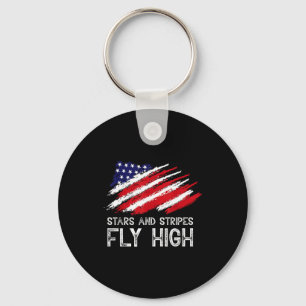 Usa Patriotic American Flag Freedom Keychain