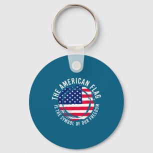 Usa Patriotic American Flag Freedom Keychain