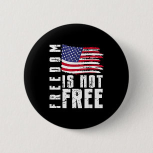 Usa patriotic - american flag freedom - pride button