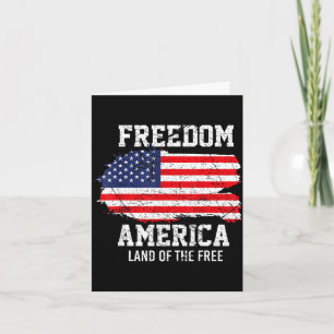 Usa patriotic - american flag freedom - pride card