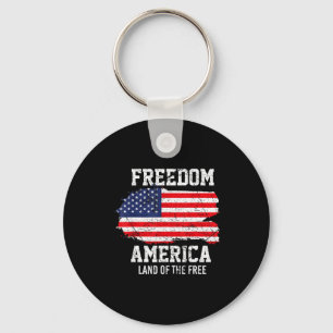 Usa patriotic - american flag freedom - pride keychain