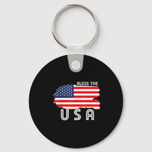 Usa patriotic - american flag freedom - pride keychain
