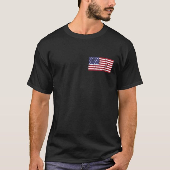 USA Patriotic American Flag Proud American Pride 4 T-Shirt (Front)