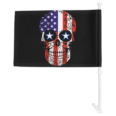 Usa Patriotic American Flag Sugar Skull