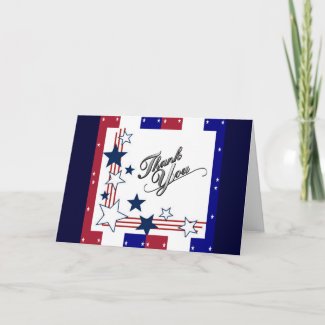 USA Patriotic AmericaThank You Card
