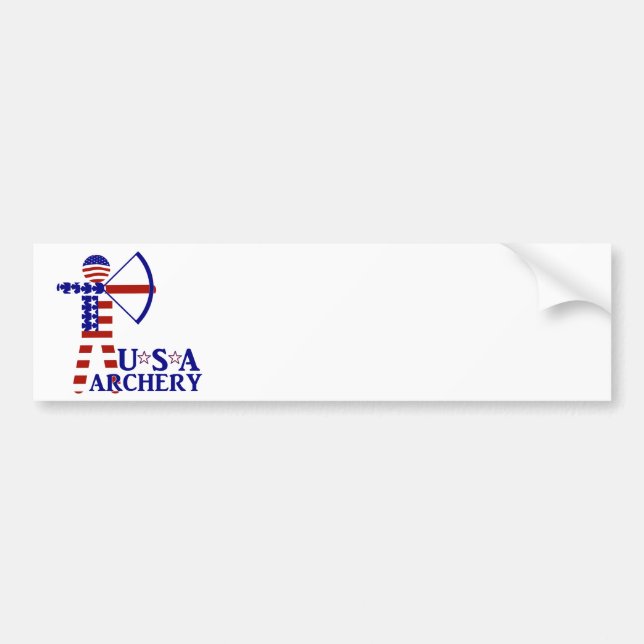 USA Patriotic ARCHERY  Bumper Sticker (Front)